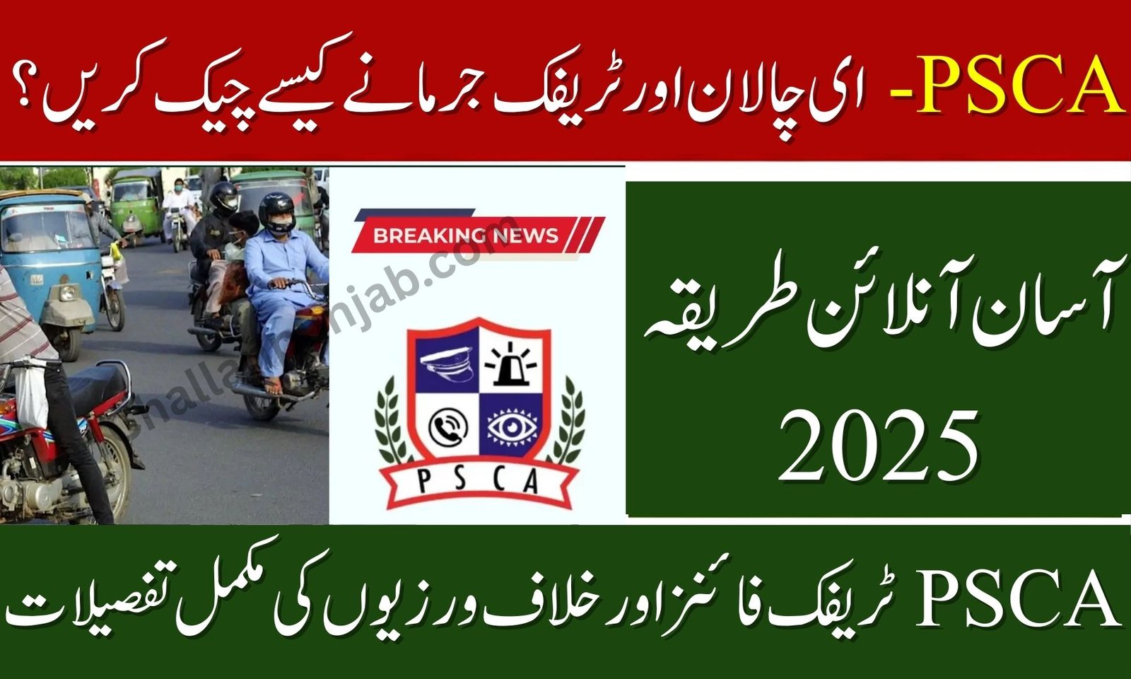 PSCA E-Challan Fines
